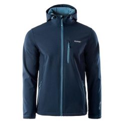 Kurtka Softshell Męska Caen. Niebieskie kurtki męskie Hi-tec, m, bez wzorów, z softshellu, bez kaptura. Za 253.99 zł.