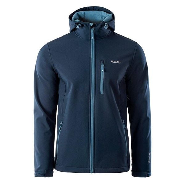 Kurtka Softshell Męska Caen. Niebieskie kurtki męskie Hi-tec, m, bez wzorów, z softshellu, bez kaptura. Za 269.99 zł.
