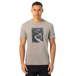 Koszulka męska z merino Super.Natural Men's Bike Tour Tee z krótkim rękawem. Brązowe bielizna termoaktywna męska Super.natural, m, bez wzorów, z dzianiny. Za 253.60 zł.