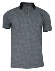 Koszulka POLO, Granatowa w Drobny Wzór Geometryczny, Męska, Krótki Rękaw, T-shirt -ELKJAER. Niebieskie koszulki polo męskie Elkjaer, l, bez wzorów, z bawełny, bez ramiączek. Za 157.00 zł.