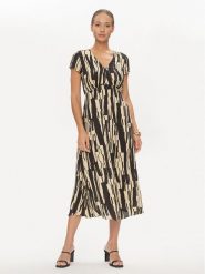 DKNY Sukienka letnia D2A4B384 Czarny Regular Fit. Czarne sukienki damskie DKNY, na lato, bez wzorów, z wiskozy, bez kołnierzyka, bez ramiączek. Za 769.99 zł.
