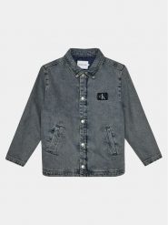 Calvin Klein Jeans Kurtka jeansowa Skater IU0IU00537 Niebieski Relaxed Fit. Niebieskie spodnie dziewczęce Calvin Klein Jeans, z bawełny. Za 449.99 zł.