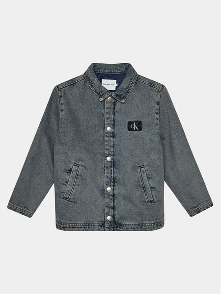Calvin Klein Jeans Kurtka jeansowa Skater IU0IU00537 Niebieski Relaxed Fit. Niebieskie spodnie dziewczęce Calvin Klein Jeans, z bawełny. Za 449.99 zł.
