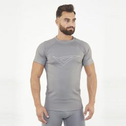 Koszulka termiczna treningowa IRONBOY TEE. Szare bielizna termoaktywna męska Legea, m, bez wzorów. W wyprzedaży za 85.50 zł.