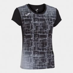 Koszulka do biegania damska Joma Elite VIII. Czarne t-shirty damskie Joma, xl, bez wzorów, bez kołnierzyka. Za 76.50 zł.