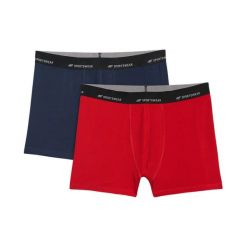 Bokserki męskie 4F 2-pak. Czerwone bokserki męskie 4f, bez wzorów, z bawełny. Za 65.99 zł.