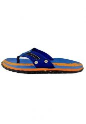 Męskie klapki outdoorowe Beco | Ciemnoniebieski/pomarańczowy. Niebieskie klapki i japonki męskie Beco, z gumy. Za 207.99 zł.
