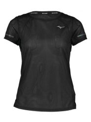 Mizuno Koszulka funkcyjna "DryAeroFlow" w kolorze czarnym rozmiar: XL. Czarne bluzki sportowe damskie Mizuno, xl, bez wzorów, bez ramiączek. Za 92.42 zł.