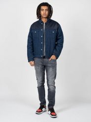Pepe Jeans Kurtka "Barnet" | PM402629 | Barnet | Mężczyzna | Granatowy. Niebieskie kurtki męskie Pepe Jeans, l, bez wzorów, z jeansu, bez kaptura. W wyprzedaży za 419.00 zł.