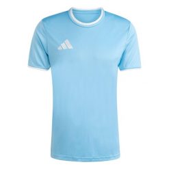 Koszulka męska adidas Entrada 26 Jersey błękitna JZ2510. Białe t-shirty sportowe męskie Adidas, m, z jersey, bez ramiączek, do piłki nożnej. Za 60.99 zł.