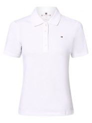 Tommy Hilfiger koszulka polo Kobiety Bawełna biały, S. Białe topy sportowe damskie Tommy Hilfiger, s, bez wzorów, z bawełny, bez ramiączek. Za 349.95 zł.