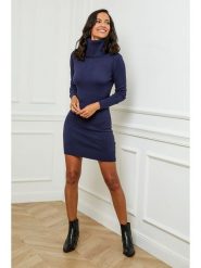 L'armoire de Suzette Sukienka dzianinowa w kolorze granatowym rozmiar: 34/36. Niebieskie sukienki damskie L'armoire de Suzette, l, bez wzorów, z dzianiny, klasyczne, bez kołnierzyka, bez ramiączek, mini. Za 121.80 zł.