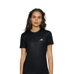 Damska koszulka trekkingowa z merynosów. Niebieskie bluzki damskie FJORK MERINO, xl, bez wzorów, z wełny, sportowe, bez kołnierzyka, bez ramiączek. W wyprzedaży za 199.00 zł.