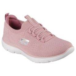 Buty SKECHERS SUMMITS - TOP PLAYER Rose. Czerwone buty sportowe na co dzień damskie Skechers, bez wzorów, z tkaniny, bez ramiączek. Za 272.99 zł.