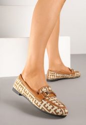 Brązowe Mokasyny z Imitacji Zamszu Zdobione Elegancką Klamerką Nusathia. Brązowe mokasyny damskie Born2be, z jeansu. Za 59.99 zł.