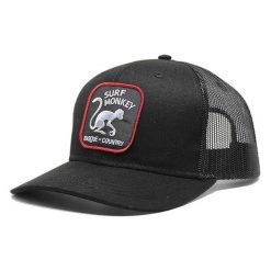 Czapka Trucker - 6 Paneli / Jeden Rozmiar (Czarny/Czarny). Szare czapki męskie SURF MONKEY, z aplikacjami, z bawełny, sportowe. Za 159.95 zł.