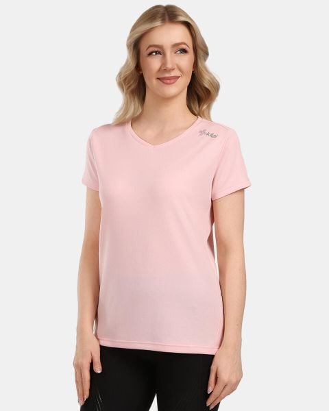 Damska koszulka funkcyjna Kilpi DIMA-W. Czerwone t-shirty damskie Kilpi, s, bez wzorów, z materiału, bez kołnierzyka. Za 112.21 zł.