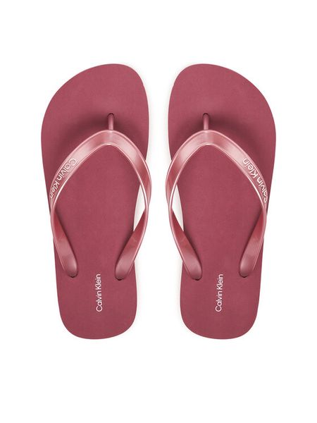 Calvin Klein Japonki Flatform Flip Flop Met Tpu HW0HW03120 Różowy. Czerwone klapki damskie CALVIN KLEIN, bez wzorów, z syntetyku, bez obcasa. Za 113.99 zł.
