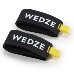 Paski do nart Wedze. Czarne paski damskie WED'ZE, bez wzorów, z materiału, sportowe. Za 19.99 zł.