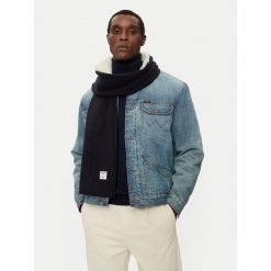 Szalik Pepe Jeans. Niebieskie szaliki męskie Pepe Jeans, bez wzorów, z jeansu. Za 219.99 zł.