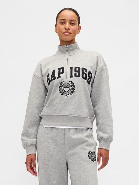 GAP Bluza w kolorze jasnoszarym rozmiar: M. Szare bluzy bez kaptura damskie GAP, m. Za 132.98 zł.