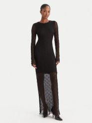 Eleh Sukienka wieczorowa EFW250330 Czarny Slim Fit. Czarne sukienki damskie Eleh, bez wzorów, z syntetyku, wizytowe, bez kołnierzyka, bez ramiączek. Za 569.99 zł.