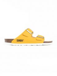 Sunbay Klapki "Trefle" w kolorze żółtym rozmiar: 39. Żółte klapki damskie Sunbay, bez wzorów, bez obcasa. Za 154.95 zł.