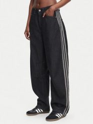 Adidas Jeansy KQ6474 Czarny Barrel Fit. Czarne jeansy damskie Adidas. Za 369.99 zł.