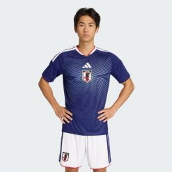 Koszulka podstawowa Japonia 26. Niebieskie t-shirty sportowe męskie Adidas, bez ramiączek, do piłki nożnej, climacool (adidas). Za 439.00 zł.