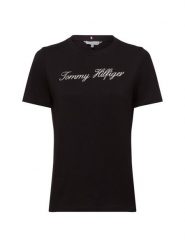 Tommy Hilfiger Koszulka Kobiety Bawełna czarny, S. Czarne t-shirty damskie Tommy Hilfiger, s, bez wzorów, z bawełny, bez kołnierzyka. Za 189.95 zł.