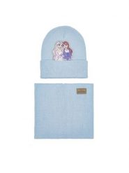 Frozen Komplet czapka i komin ACCCS-AW24-244DFR Niebieski. Niebieskie czapki dziecięce Frozen, z bawełny, bez ramiączek. Za 59.99 zł.