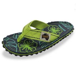 Japonki Gumbies Islander Flip-Flops Lime Hibiscus GU-FFISL148 zielone. Zielone klapki i japonki męskie z gumy. Za 270.62 zł.