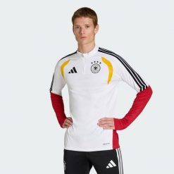 Koszulka treningowa Niemcy 26 Tiro. Białe t-shirty sportowe męskie Adidas, xl, z dresówki, bez ramiączek, do piłki nożnej. Za 329.00 zł.