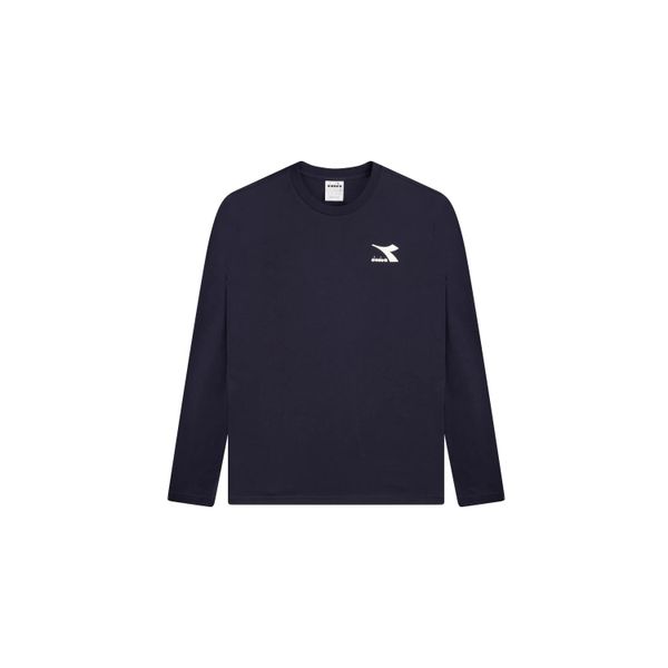 Koszulka męska DIADORA T-SHIRT LS CHROMIA. Niebieskie koszulki męskie z długim rękawem Diadora, m, bez wzorów, bez kołnierzyka. Za 49.99 zł.