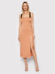Pinko Sukienka koktajlowa Macadamia 1N13K6 A04E Pomarańczowy Regular Fit. Brązowe sukienki damskie Pinko, bez wzorów, z wiskozy, wizytowe, bez kołnierzyka, bez ramiączek. Za 449.00 zł.