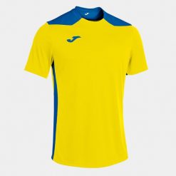 Koszulka do piłki nożnej męska Joma Championship VI. Niebieskie t-shirty sportowe męskie Joma, m, bez ramiączek, do piłki nożnej. Za 94.85 zł.