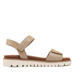 Sandały Ara. Brązowe sandały damskie Ara, bez wzorów, bez obcasa, na płaskiej podeszwie. Za 399.99 zł.