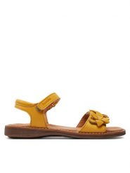 Froddo Sandały Lore Flowers G3150251-14 S Żółty. Żółte sandały dziewczęce Froddo, ze skóry, bez zapięcia. Za 239.99 zł.