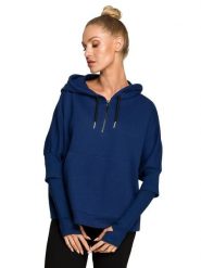 Made of emotion Bluza w kolorze granatowym rozmiar: XXL/3XL. Niebieskie bluzy z kapturem damskie Made Of Emotion, xl. Za 114.44 zł.