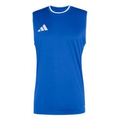 Koszulka męska adidas Entrada Sleeveless Jersey. Białe t-shirty sportowe męskie Adidas, m, z jersey, bez ramiączek, do piłki nożnej, climacool (adidas). Za 60.99 zł.