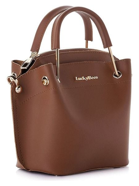Lucky Bees Torebka w kolorze jasnobrązowym - 25 x 21 x 11 cm rozmiar: onesize. Brązowe torebki klasyczne damskie Lucky Bees, bez wzorów, z materiału, bez dodatków. Za 118.01 zł.