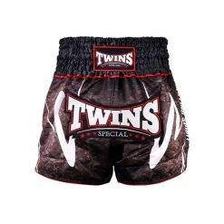 Szorty do boksu tajskiego Twins Special TTBL. Czarne szorty damskie TWINS, bez wzorów, z satyny, retro. Za 425.00 zł.