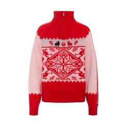 Sweter damski Kari Traa Saga. Brązowe swetry klasyczne damskie Kari Traa, bez kołnierzyka. Za 690.00 zł.