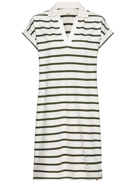 Camel Active Sukienka w kolorze biało-oliwkowym rozmiar: S. Białe sukienki damskie Camel Active, na co dzień, s, bez wzorów, z bawełny, bez kołnierzyka, bez ramiączek, mini, proste. Za 114.98 zł.