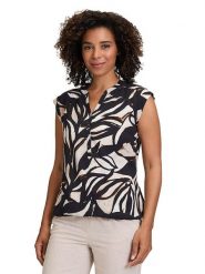 BETTY & CO Bluzka w kolorze czarno-kremowym rozmiar: 36. Czarne bluzki damskie Betty & Co., bez wzorów, bez kołnierzyka, bez ramiączek. Za 76.95 zł.