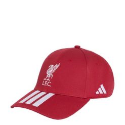 CZAPKA Z DASZKIEM LIVERPOOL FC. Białe czapki z daszkiem damskie Adidas, bez wzorów, z bawełny. Za 99.95 zł.