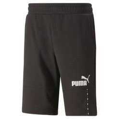 Spodenki Puma Essentials Block Tape, Mężczyźni. Czarne szorty męskie Puma, m, z bawełny, na fitness i siłownię. Za 290.00 zł.