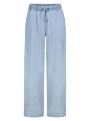 Sublevel Spodnie w kolorze błękitnym rozmiar: S. Niebieskie spodnie materiałowe damskie Sublevel, bez wzorów, z bawełny, z podwyższonym stanem. Za 148.26 zł.