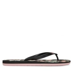 Japonki Roxy. Czarne kalosze damskie Roxy, bez wzorów, bez obcasa. Za 49.99 zł.