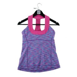 Second life - Lululemon damski top sportowy siateczkowy Racerback - Jak nowy. Czerwone topy sportowe damskie LULULEMON, l, bez wzorów, z materiału, bez ramiączek. Za 127.76 zł.